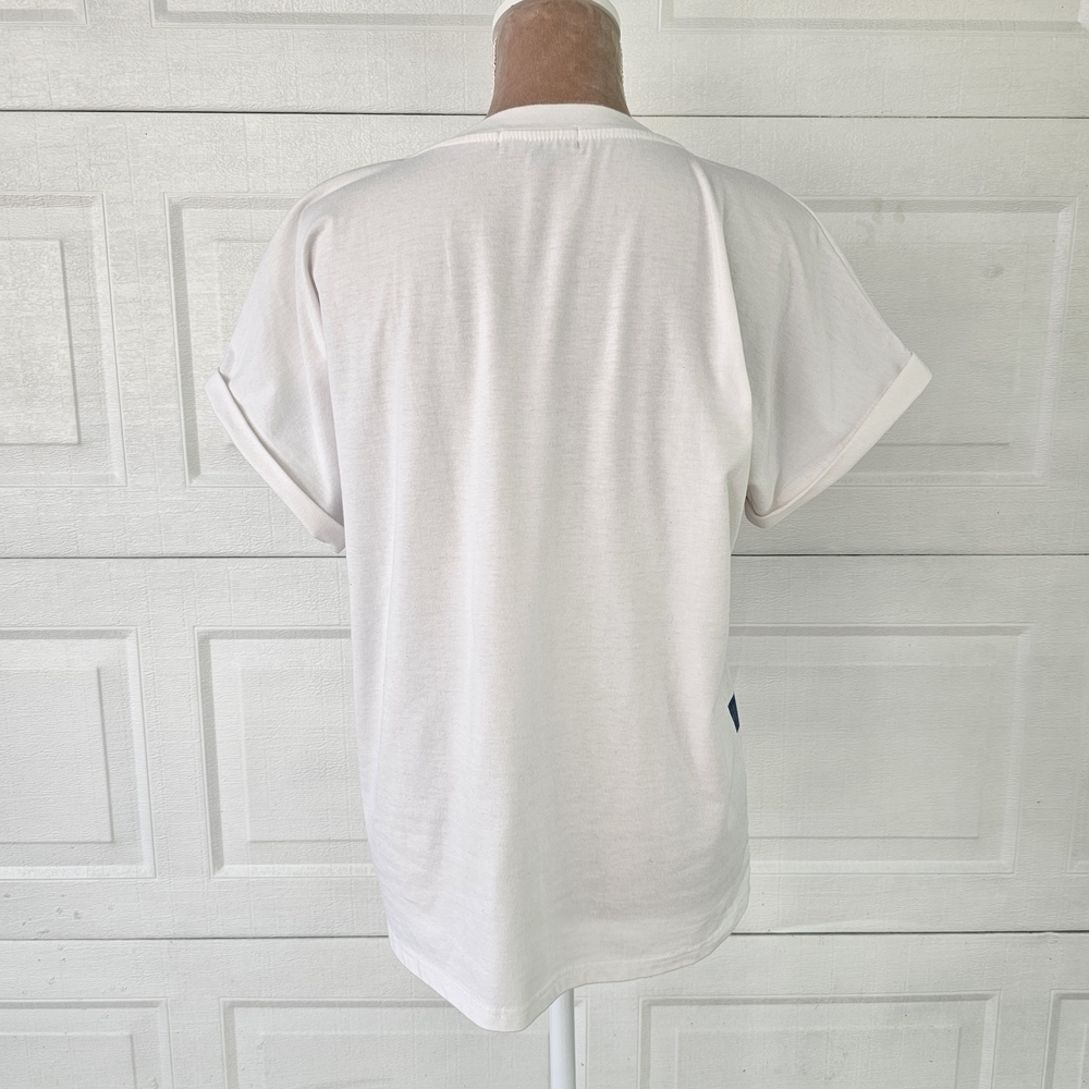 On 12th XL Nautical Striped Seashell Top | Coastal Boho Beach Preppy Summer - Picture 4 of 8